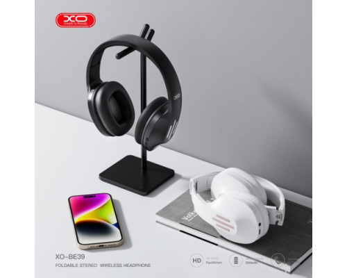 Навушники накладні XO BE39 foldable Bluetooth headset Чорні mag-6920680846573137497