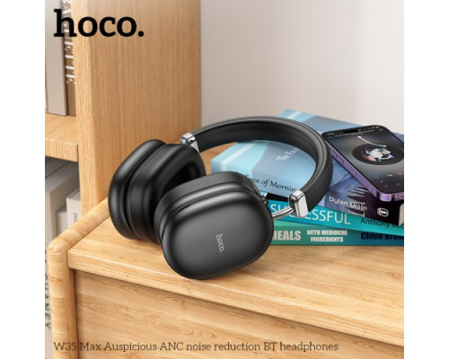 Навушники накладні HOCO W35 Max Auspicious ANC noise reduction BT5.4/90hours Black mag-6942007631280137265