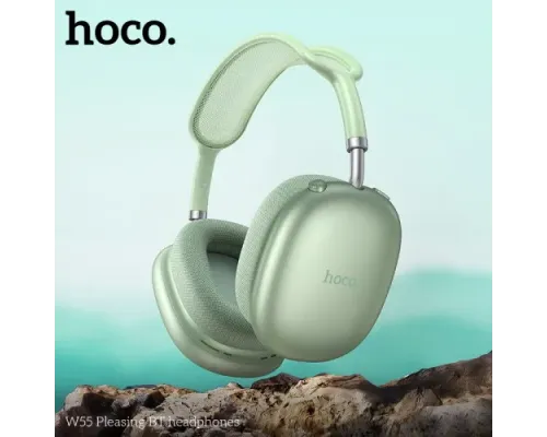 Навушники накладні HOCO W55 Pleasing BT5.4/90hours Green mag-6942007632706144421