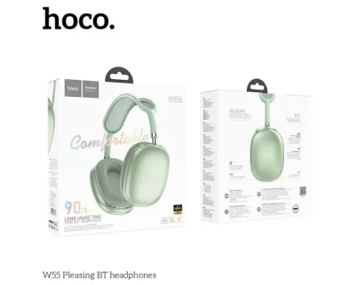 Навушники накладні HOCO W55 Pleasing BT5.4/90hours Green mag-6942007632706144421