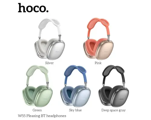Навушники накладні HOCO W55 Pleasing BT5.4/90hours Green mag-6942007632706144421