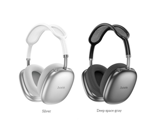 Навушники накладні HOCO W55 Plus Happiness ANC noise reduction BT headphones Silver mag-6942007638548141569