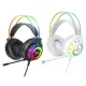 Навушники накладні XO GE10 Colorful RGB Gaming Headset with Microphone White mag-6975837589353153858