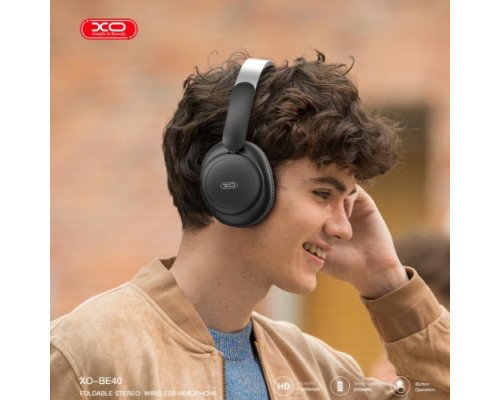 Навушники накладні XO BE40 Magic God Cancelling Folding Metal Headbow Headband Bluetooth Чорні mag-6920680846597137499