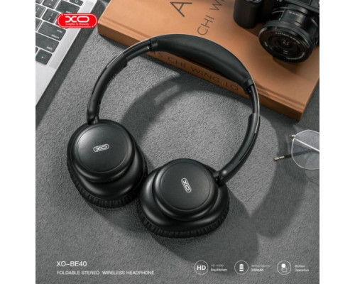 Навушники накладні XO BE40 Magic God Cancelling Folding Metal Headbow Headband Bluetooth Чорні mag-6920680846597137499