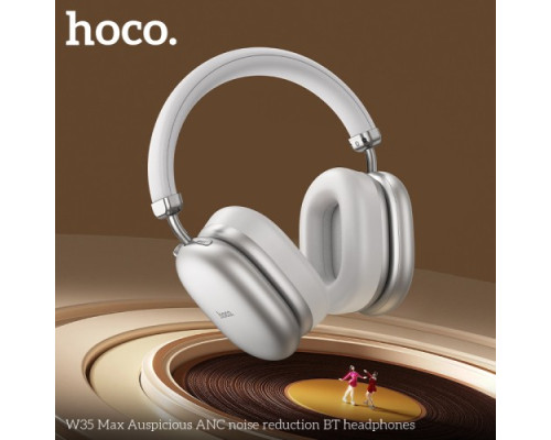 Навушники накладні HOCO W35 Max Auspicious ANC noise reduction BT5.4/90hours Silver mag-6942007631297137266