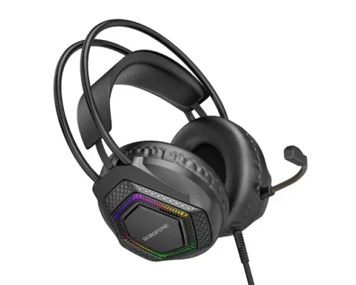 Навушники дротові BOROFONE BO105 Thunder gaming headphones with mic чорні mag-6974443389227151620