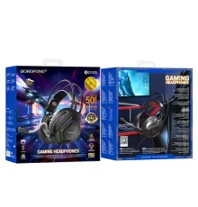 Навушники дротові BOROFONE BO105 Thunder gaming headphones with mic чорні mag-6974443389227151620