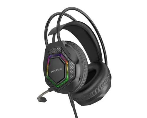 Навушники дротові BOROFONE BO105 Thunder gaming headphones with mic чорні mag-6974443389227151620