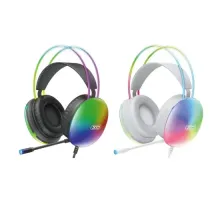 Навушники накладні XO GE11 Colorful RGB Gaming Headset with Microphone Black mag-6975837589360153859