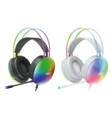 Навушники накладні XO GE11 Colorful RGB Gaming Headset with Microphone Black mag-6975837589360153859