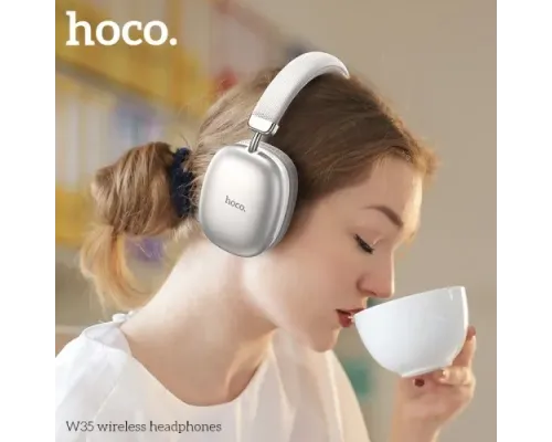Навушники накладні HOCO W35 wireless headphones BT5.3 Silver mag-6931474766250150966