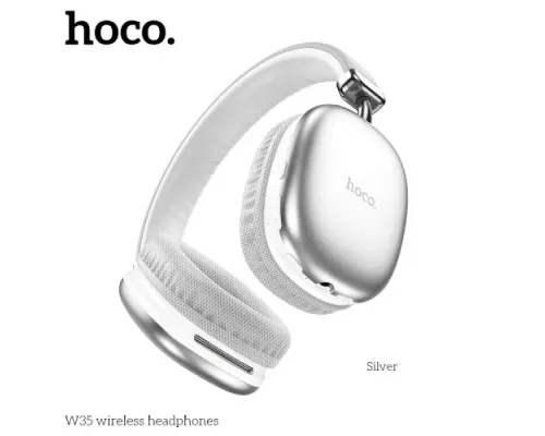 Навушники накладні HOCO W35 wireless headphones BT5.3 Silver mag-6931474766250150966