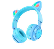 Навушники накладні HOCO W39 CAT Ear KIDS BT headphoness Blue mag-693147477925059360