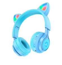 Навушники накладні HOCO W39 CAT Ear KIDS BT headphoness Blue mag-693147477925059360