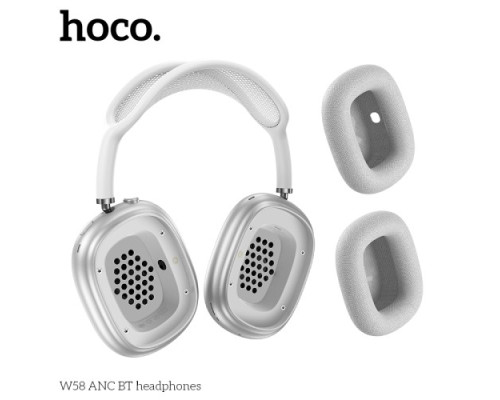 Навушники накладні HOCO W58 ANC BT headphones Silver mag-6942007640664142609