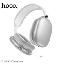 Навушники накладні HOCO W58 ANC BT headphones Silver mag-6942007640664142609