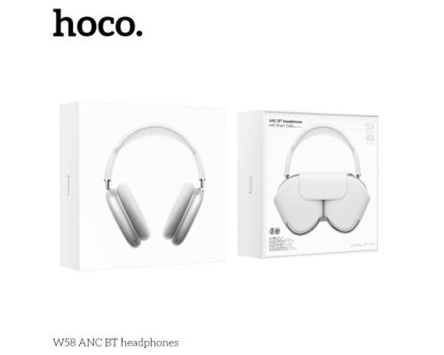 Навушники накладні HOCO W58 ANC BT headphones Silver mag-6942007640664142609