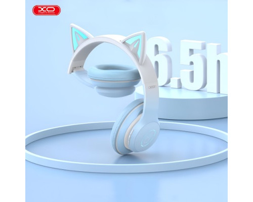 Навушники накладні XO BE38 Cats Ear Colourful Lights Headband Синій mag-692068084028158158