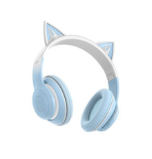 Навушники накладні XO BE38 Cats Ear Colourful Lights Headband Синій mag-692068084028158158