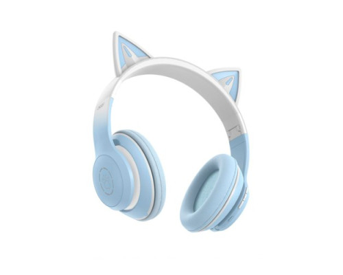 Навушники накладні XO BE38 Cats Ear Colourful Lights Headband Синій mag-692068084028158158