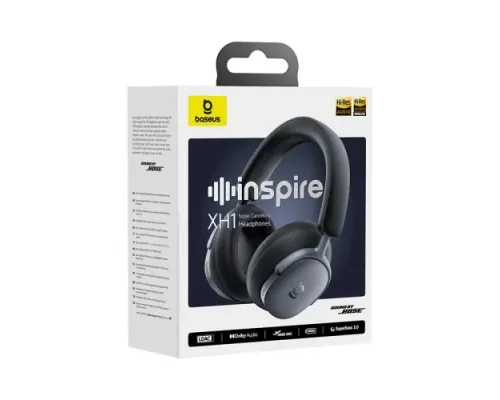 Навушники Baseus by BOSE Inspire XH1 Wireless Noise Cancelling Headphones Black A00085701123-0 mag-6932172693039154209