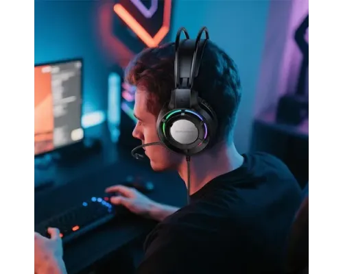 Навушники ігрові дротові BOROFONE BO112 Wave gaming headphones чорні mag-6941991124648146060