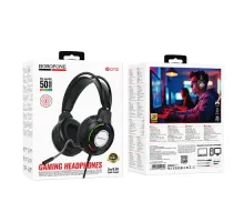 Навушники ігрові дротові BOROFONE BO112 Wave gaming headphones чорні mag-6941991124648146060