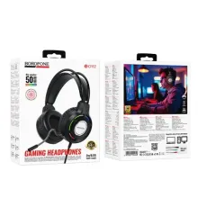 Навушники ігрові дротові BOROFONE BO112 Wave gaming headphones чорні mag-6941991124648146060