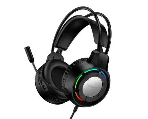 Навушники ігрові дротові BOROFONE BO112 Wave gaming headphones чорні mag-6941991124648146060