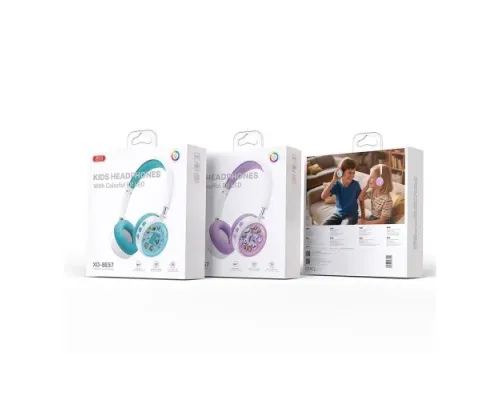 Навушники накладні XO BE57 Colorful Elf Kids Wireless Headphones Фіолетові mag-6975837586451147354
