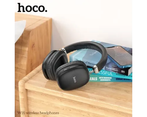 Навушники накладні HOCO W35 wireless headphones BT5.3 Black mag-6931474766243150965