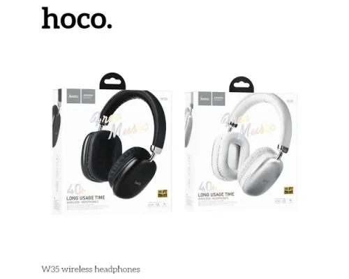 Навушники накладні HOCO W35 wireless headphones BT5.3 Black mag-6931474766243150965