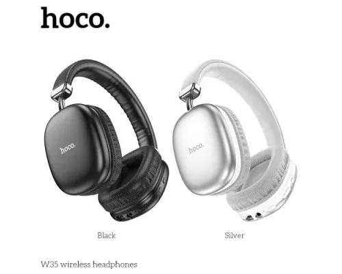 Навушники накладні HOCO W35 wireless headphones BT5.3 Black mag-6931474766243150965