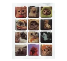 Набір наклейок 3D STICKERS Cat 4 mag-2000001642047144580