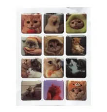 Набір наклейок 3D STICKERS Cat 4 mag-2000001642047144580