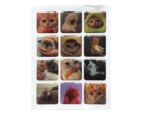 Набір наклейок 3D STICKERS Cat 4 mag-2000001642047144580