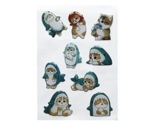 Набір наклейок 3D STICKERS Cat 5 mag-2000001642054144581