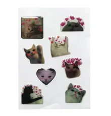 Набір наклейок 3D STICKERS Cat 6 mag-2000001642078144583