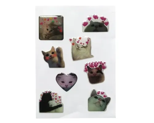 Набір наклейок 3D STICKERS Cat 6 mag-2000001642078144583