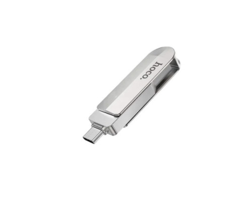 Флеш-накопичувач USB-A/C HOCO UD10 Wise Type-C USB flash drive 32Gb silver mag-6931474738653131547