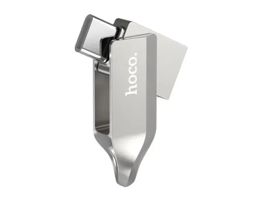 Флеш-накопичувач USB-A/C HOCO UD8 Smart Type-C USB drive 16Gb silver mag-6931474713384145044