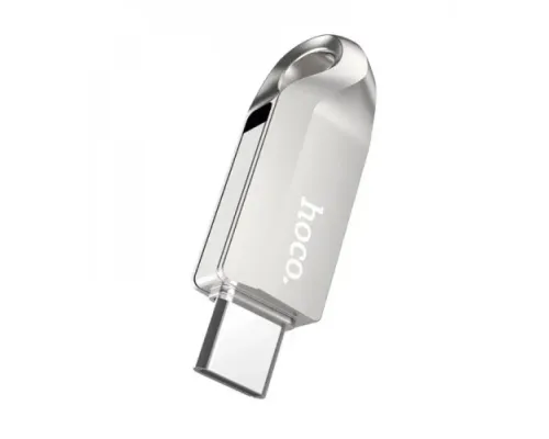 Флеш-накопичувач USB-A/C HOCO UD8 Smart Type-C USB drive 16Gb silver mag-6931474713384145044