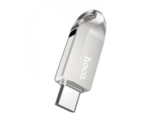 Флеш-накопичувач USB-A/C HOCO UD8 Smart Type-C USB drive 64Gb silver mag-693147471340760502