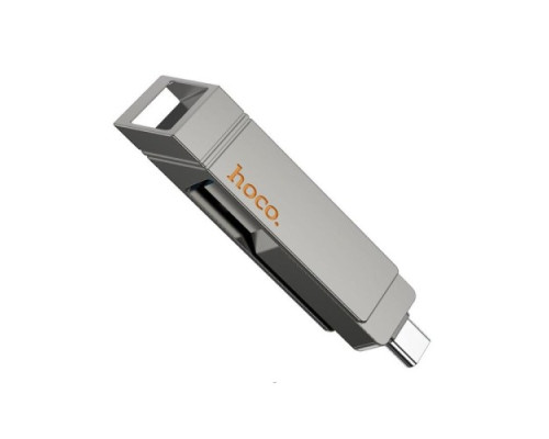 Флеш-накопичувач USB-A/C HOCO UD14 Clever USB3.2 Type-C mini flash drive 128GB metal gray mag-694200761154120736