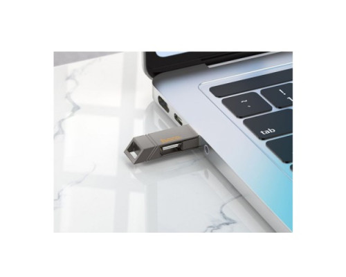 Флеш-накопичувач USB-A/C HOCO UD14 Clever USB3.2 Type-C mini flash drive 128GB metal gray mag-694200761154120736