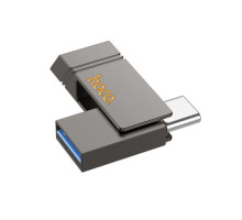 Флеш-накопичувач USB-A/C HOCO UD14 Clever USB3.2 Type-C mini flash drive 128GB metal gray mag-694200761154120736
