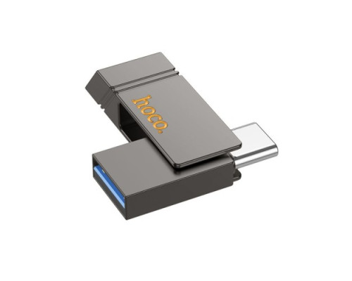 Флеш-накопичувач USB-A/C HOCO UD14 Clever USB3.2 Type-C mini flash drive 128GB metal gray mag-694200761154120736