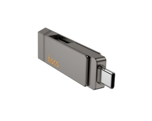 Флеш-накопичувач USB-A/C HOCO UD14 Clever USB3.2 Type-C mini flash drive 128GB metal gray mag-694200761154120736
