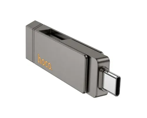 Флеш-накопичувач USB-A/C HOCO UD15 Clever USB3.2 Type-C 256GB Gray mag-6942007611596145083
